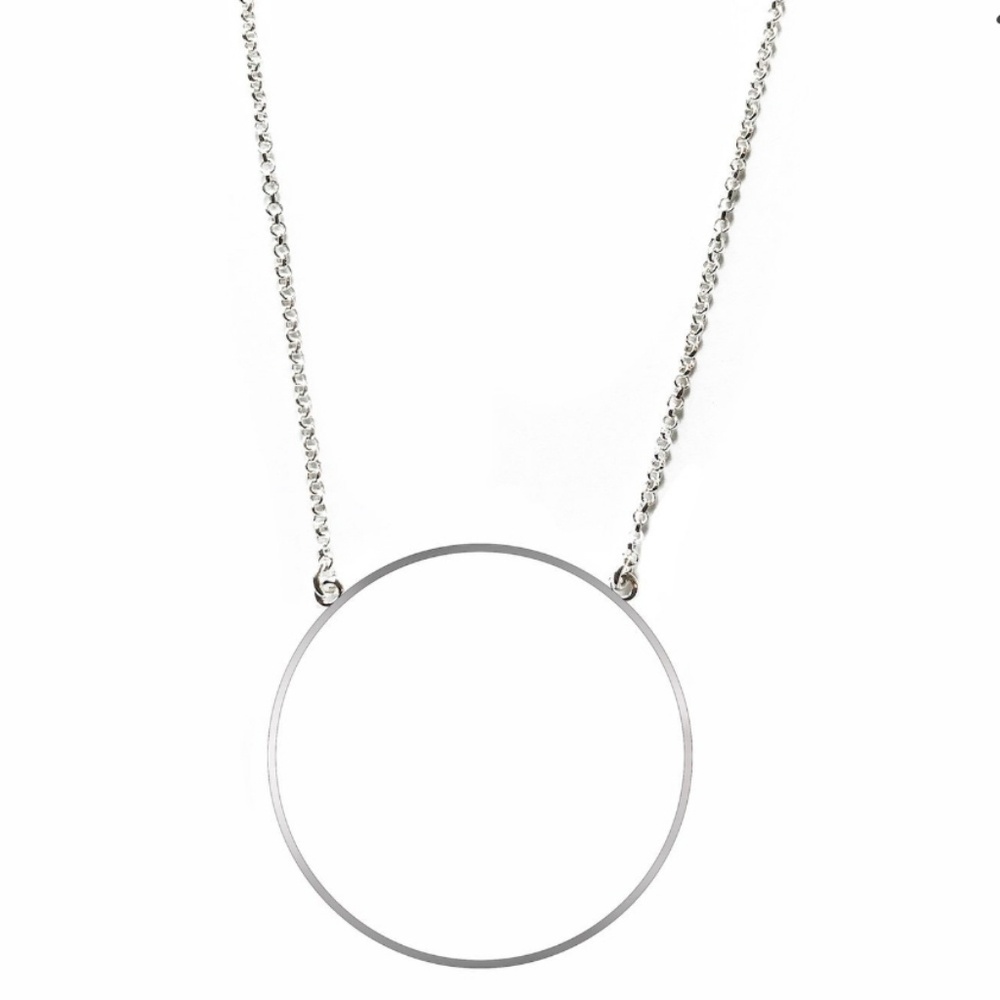 [NWT] Lele Sadoughi Silver Circle Necklace